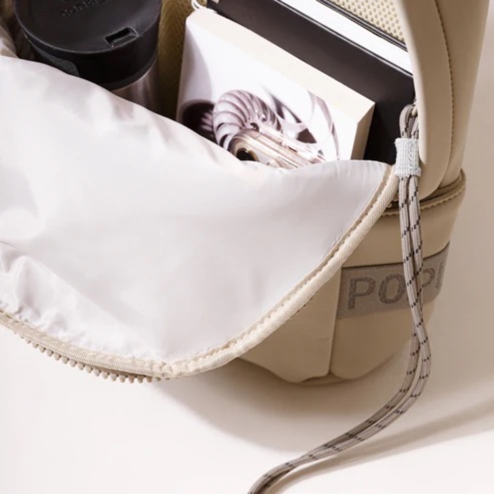 NWT Anthropologie Pops Ups Brand Taupe Everyday Backpack - Picture 5 of 10